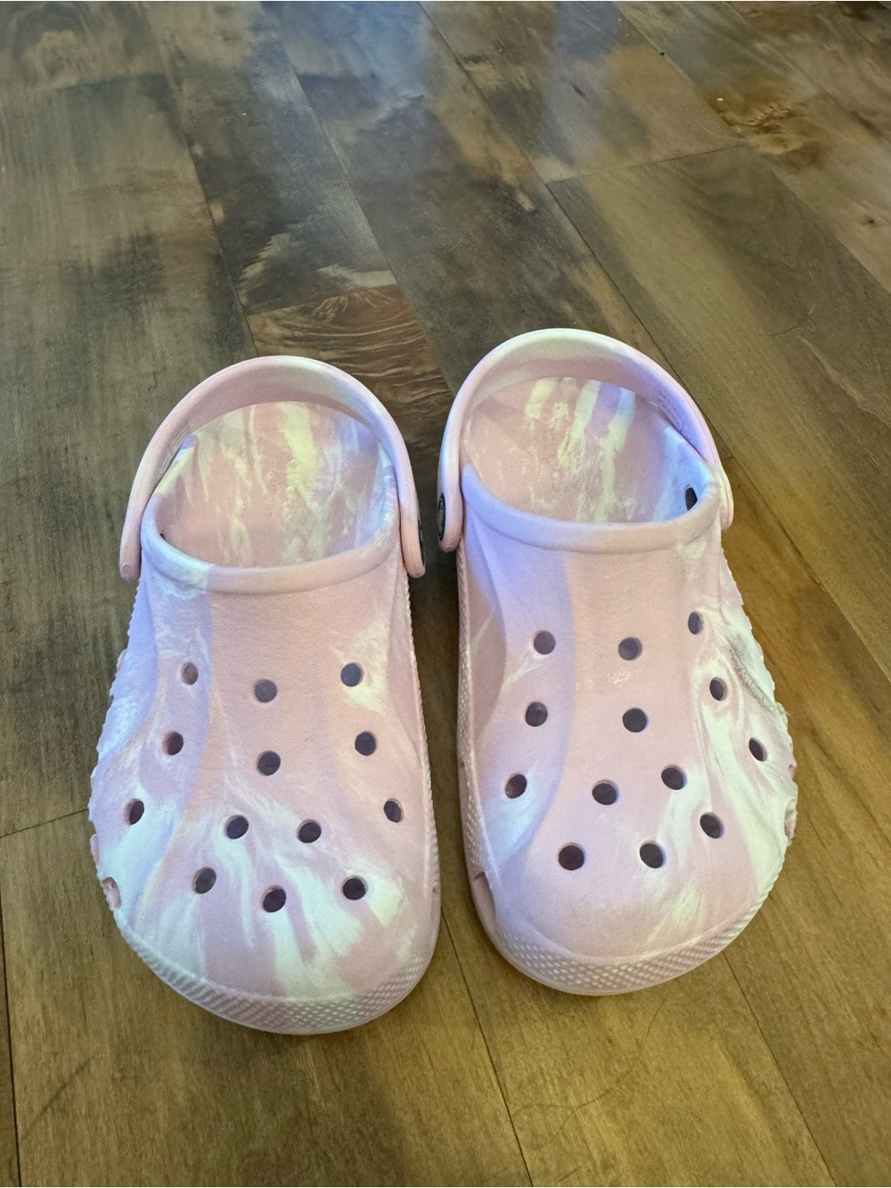 CROCS Kids Pink Tie-Dye Water Clogs